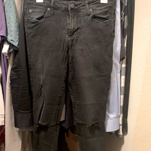 STS Blue black high rise ripped skinny ankle jeans